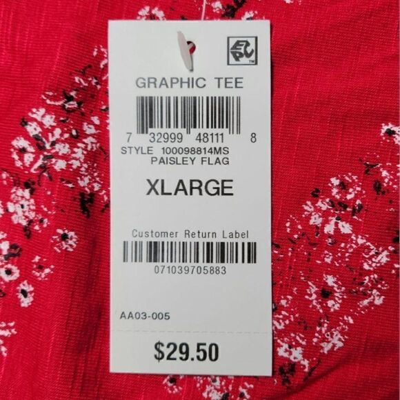 Styleâ&âCo.âPaisley FlagâGraphicâT-ShirtâSzâXL - Picture 8 of 9